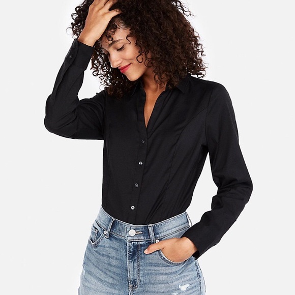 Express Tops - EXPRESS Original Long Sleeve Essential Shirt
